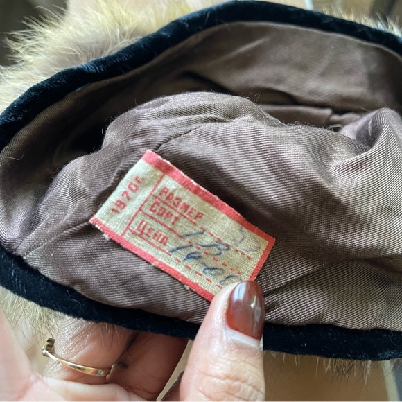 Vintage Fox Fur Pillbox Hat 1960s Halo Fur Hat Old Hollywood Winter Hat Ski Glam main image 5